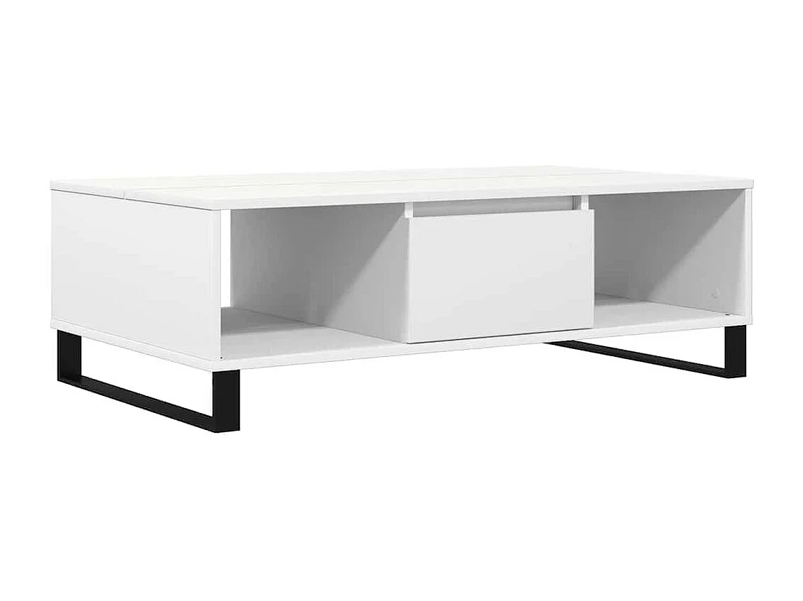 Couchtisch-Wohnzimmertisch-Beistelltische Weiß 104x60x35 cm Holzwerkstoff SHL40206