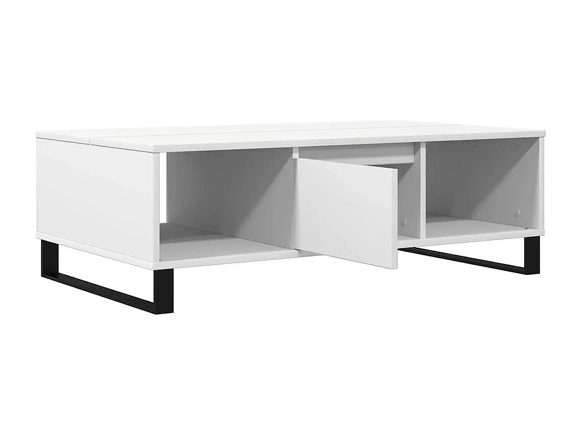 Couchtisch-Wohnzimmertisch-Beistelltische Weiß 104x60x35 cm Holzwerkstoff SHL40206