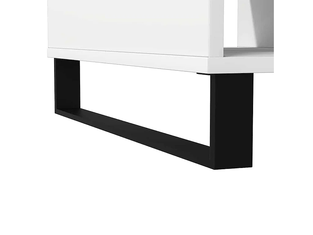 Couchtisch-Wohnzimmertisch-Beistelltische Weiß 104x60x35 cm Holzwerkstoff SHL40206