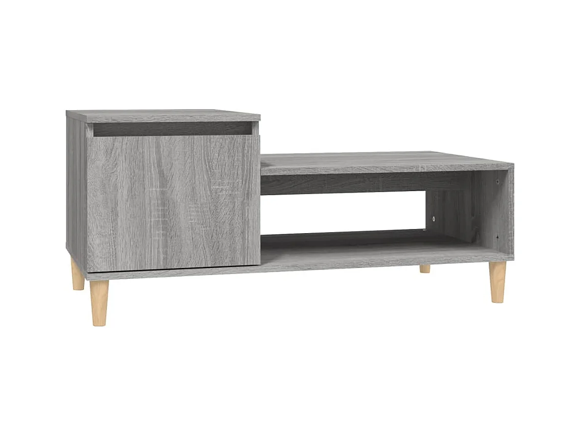 Table basse salon-Table d'appoint Sonoma gris 100x50x45 cm Bois d'ingénierie SHL33447