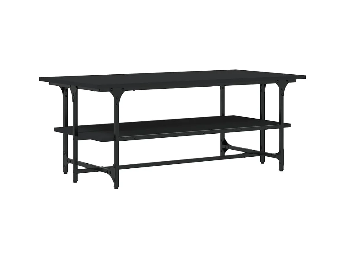 Mesa de centro-Mesa auxiliar BODO madera maciza de pino blanco 100x55x46 cm SHL30958