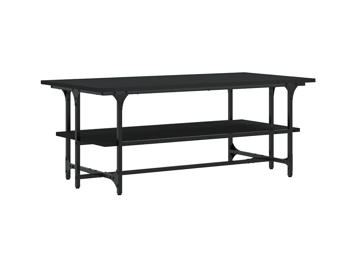 Mesa de centro-Mesa auxiliar BODO madera maciza de pino blanco 100x55x46 cm SHL30958