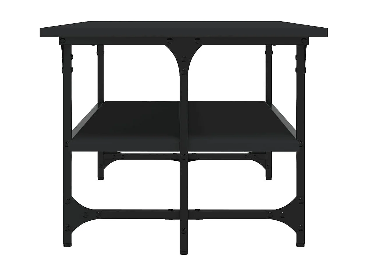 Couchtisch-Wohnzimmertisch-Beistelltische Schwarz 100x50x40 cm Holzwerkstoff SHL11096