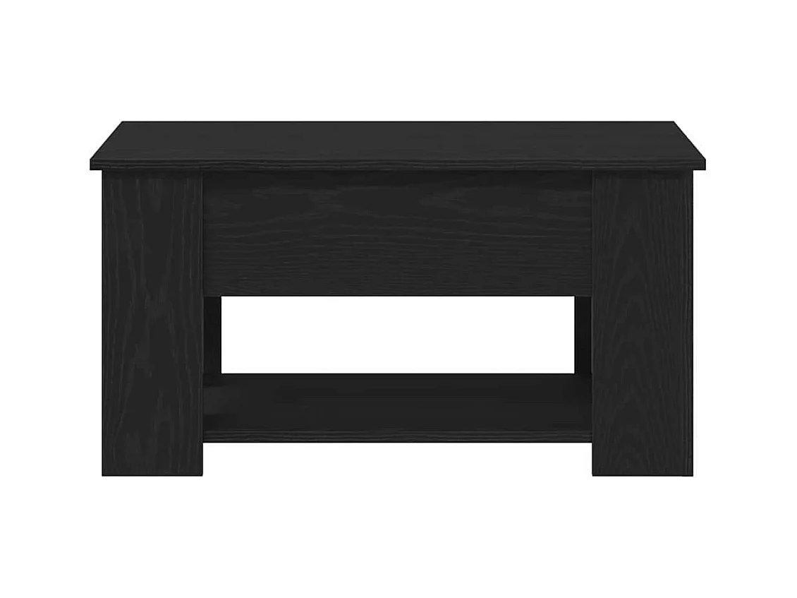 Mesa de centro-Mesa auxiliar-Mesita de centro madera contrachapada negro 60x60x30 cm SHL2191