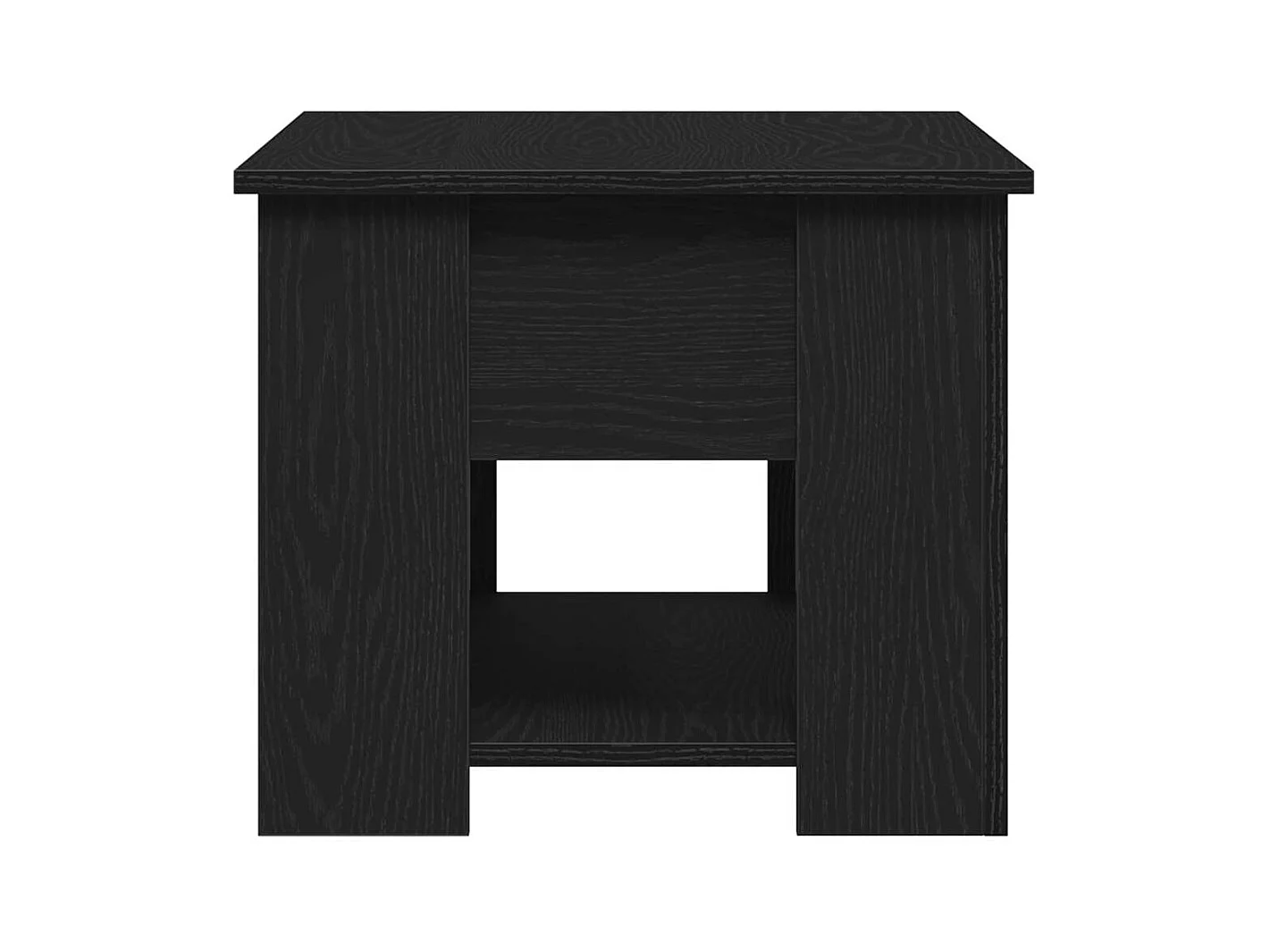 Mesa de centro-Mesa auxiliar-Mesita de centro madera contrachapada negro 60x60x30 cm SHL2191