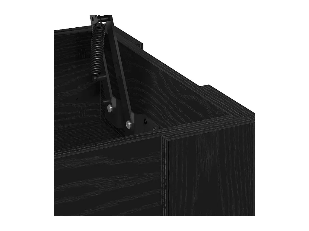 Mesa de centro-Mesa auxiliar-Mesita de centro madera contrachapada negro 60x60x30 cm SHL2191