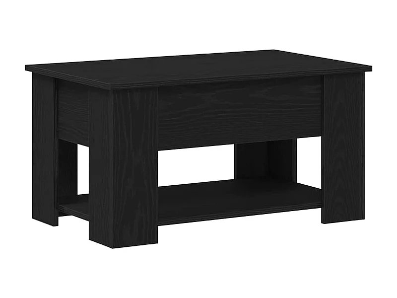 Mesa de centro-Mesa auxiliar-Mesita de centro madera contrachapada negro 60x60x30 cm SHL2191