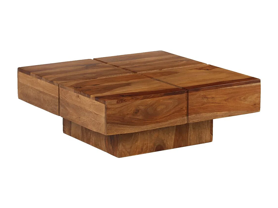 Couchtisch-Beistelltisch-Sofatisch 80x80x30 cm Massivholz Akazie SHL62521