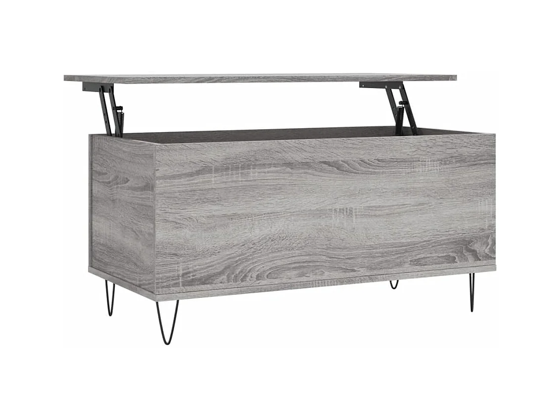 Mesa de centro | Mesa auxiliar superficie de vidrio acero negra 98,5x50x40 cm SHL443285