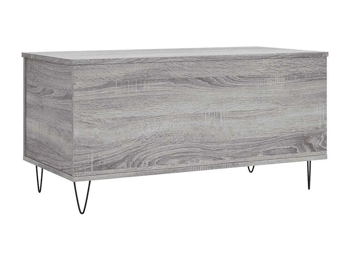 Mesa de centro | Mesa auxiliar superficie de vidrio acero negra 98,5x50x40 cm SHL443285