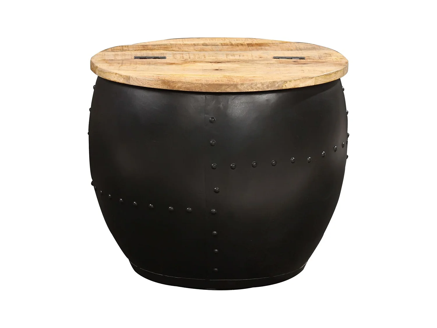 Table basse salon-Table d'appoint ronde 53x43 cm Bois de manguier massif SHL57400