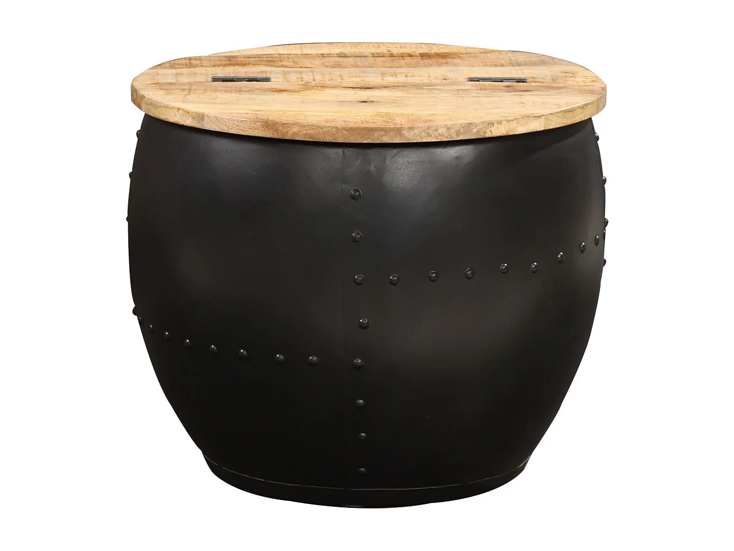 Table basse salon-Table d'appoint ronde 53x43 cm Bois de manguier massif SHL57400