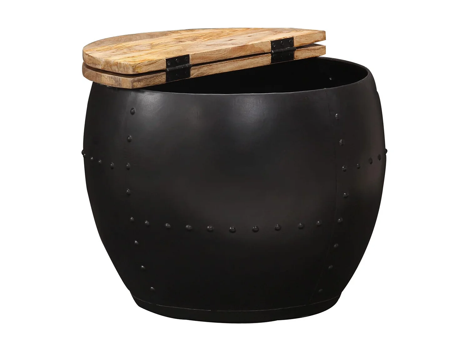 Table basse salon-Table d'appoint ronde 53x43 cm Bois de manguier massif SHL57400