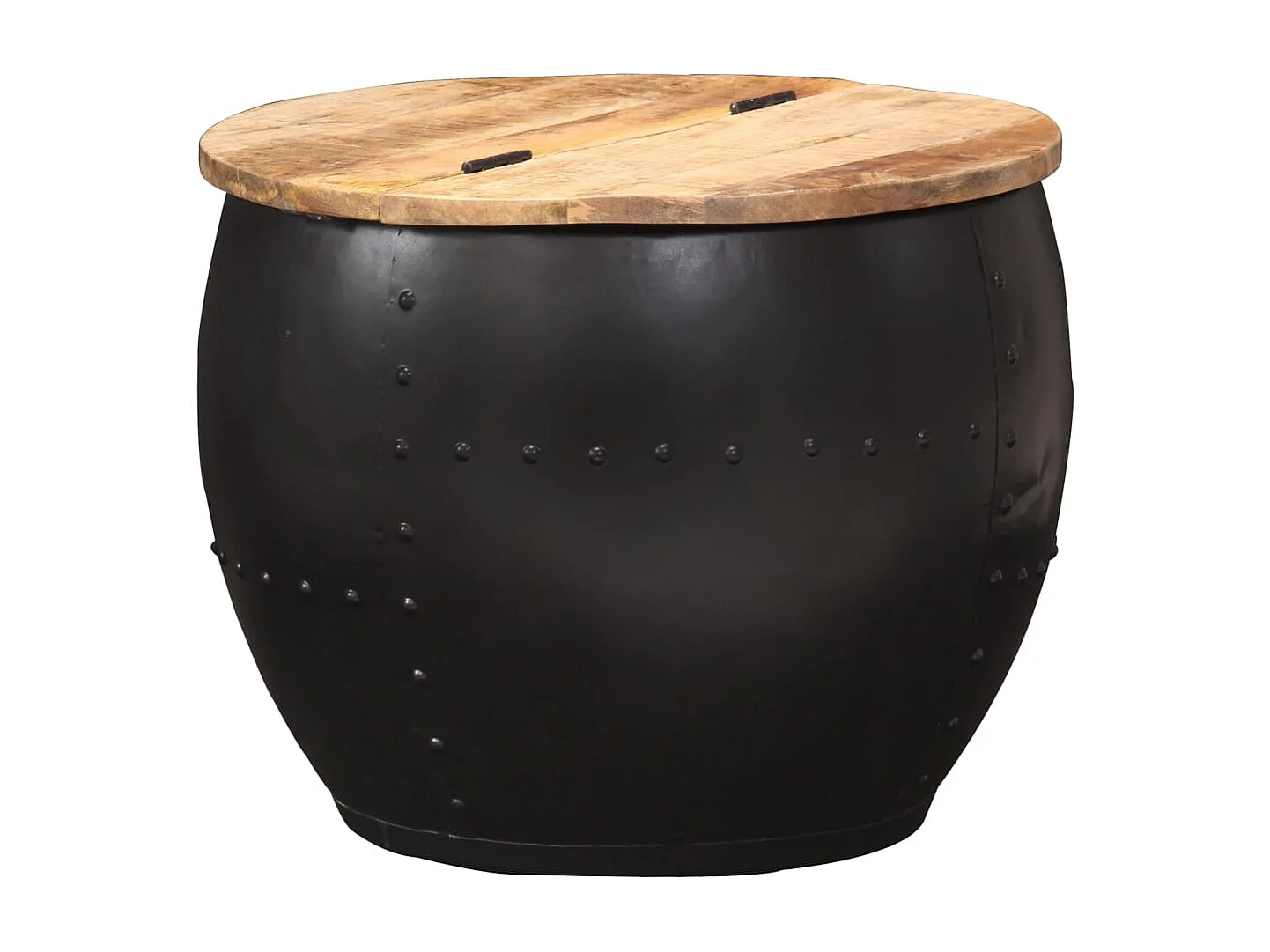 Table basse salon-Table d'appoint ronde 53x43 cm Bois de manguier massif SHL57400