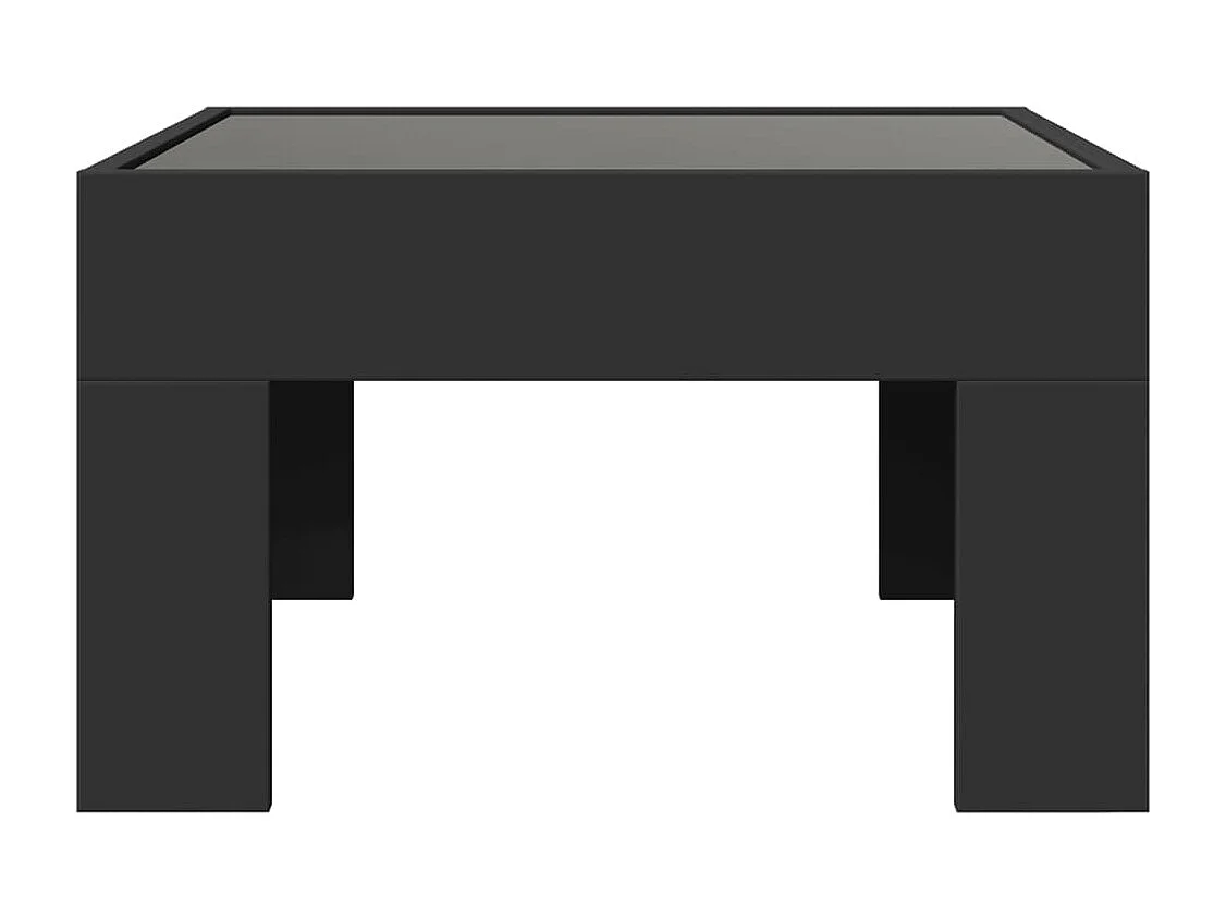 Couchtisch mit Infinity-LED | Beistelltische | Sofatisch Schwarz 50x50x30 cm SHL91503