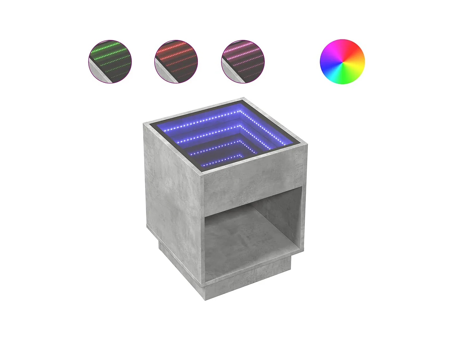 Mesa de centro-Mesa auxiliar madera de ingeniería gris Sonoma 40x40x42 cm SHL4635