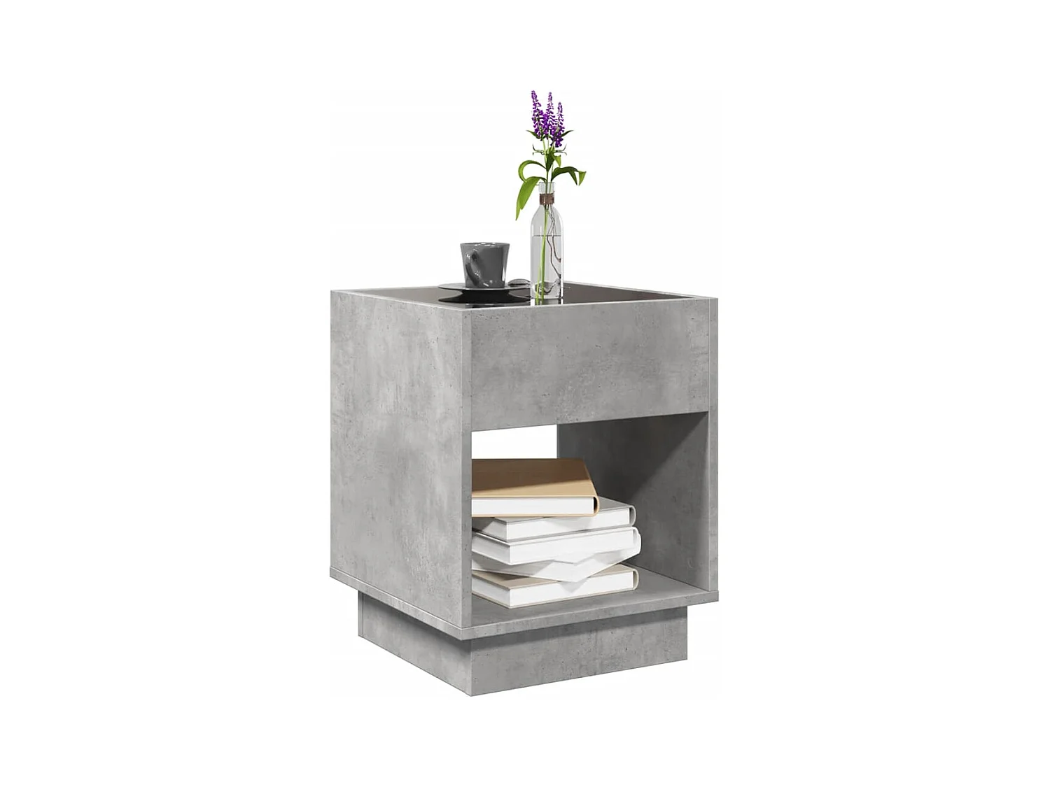 Mesa de centro-Mesa auxiliar madera de ingeniería gris Sonoma 40x40x42 cm SHL4635