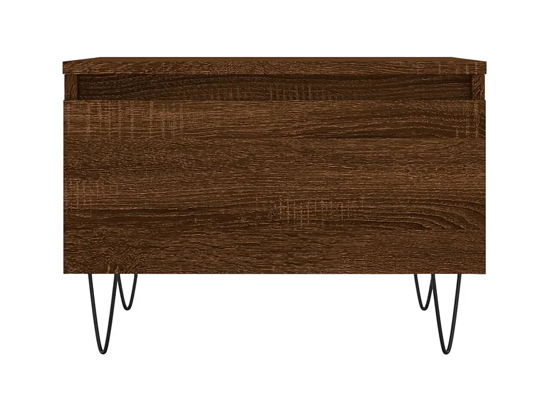 Mesa de centro | Mesa auxiliar madera maciza de mango rugosa negro 80x54x40 cm SHL4034