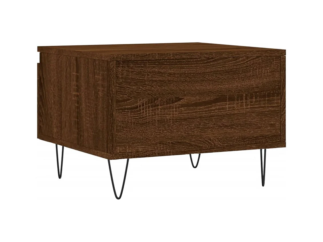 Mesa de centro | Mesa auxiliar madera maciza de mango rugosa negro 80x54x40 cm SHL4034
