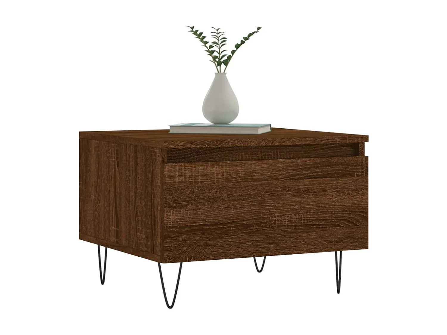 Conjunto de 2 Mesas de Centro | Mesa de apoio | Mesa de café 50x46x35 cm deriv. madeira carvalho castanho