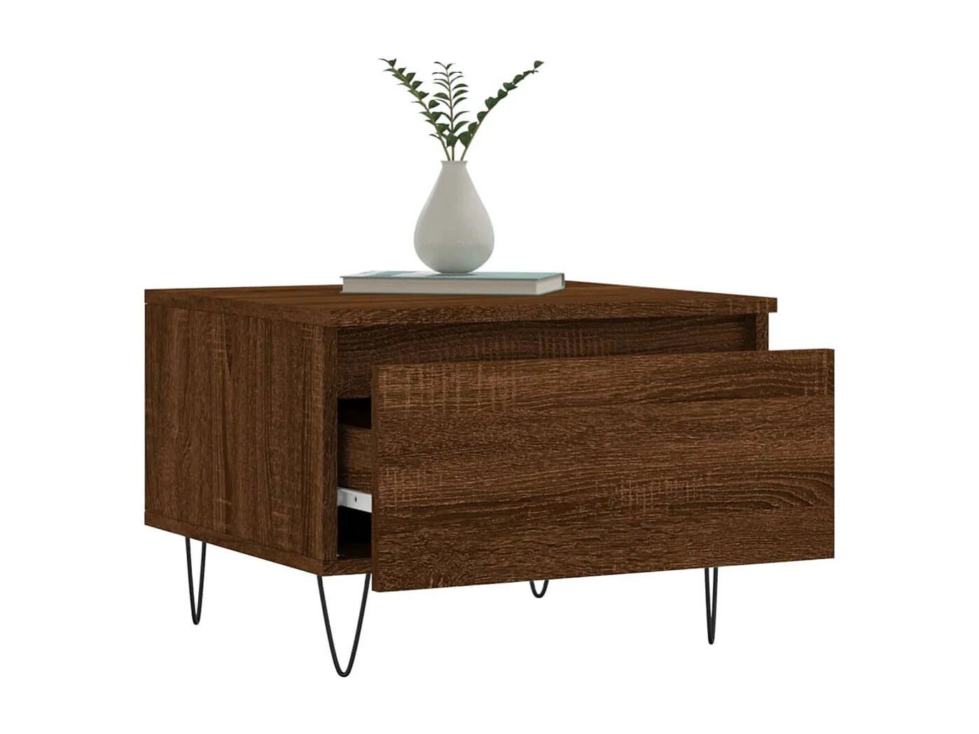 Conjunto de 2 Mesas de Centro | Mesa de apoio | Mesa de café 50x46x35 cm deriv. madeira carvalho castanho