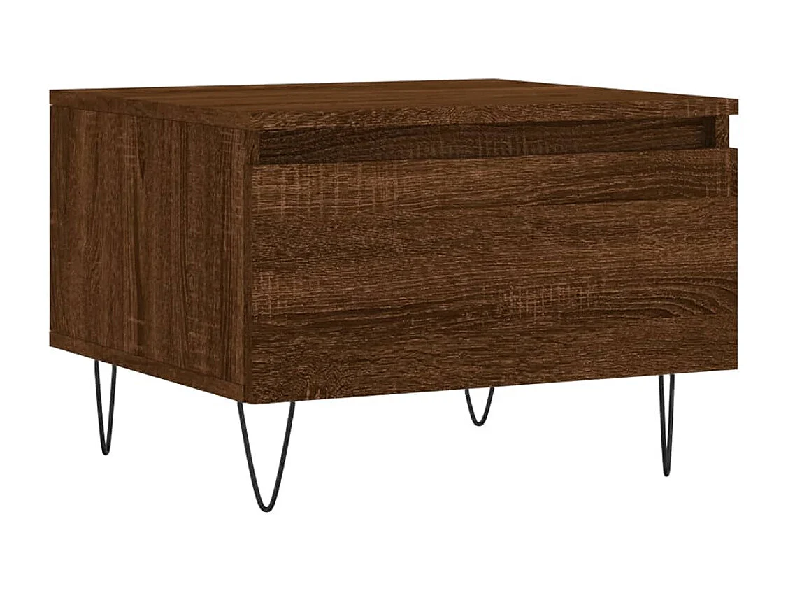 Conjunto de 2 Mesas de Centro | Mesa de apoio | Mesa de café 50x46x35 cm deriv. madeira carvalho castanho