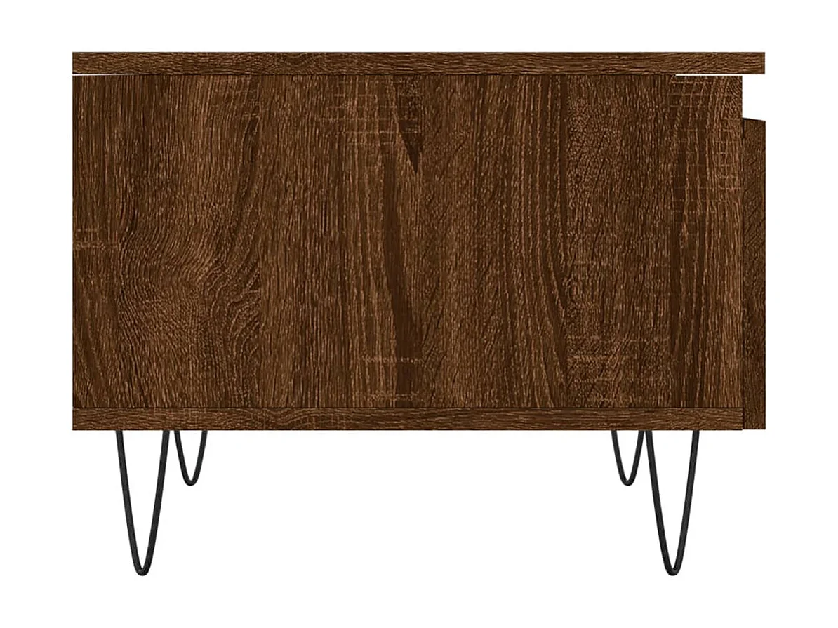 Conjunto de 2 Mesas de Centro | Mesa de apoio | Mesa de café 50x46x35 cm deriv. madeira carvalho castanho