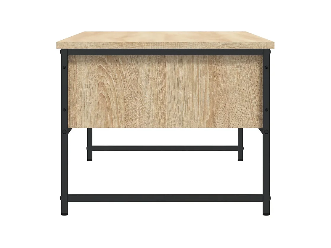 Mesa de centro-Mesa auxiliar de madera maciza de acacia 80x80x30 cm SHL434531