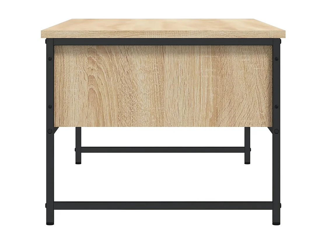 Mesa de centro-Mesa auxiliar de madera maciza de acacia 80x80x30 cm SHL434531