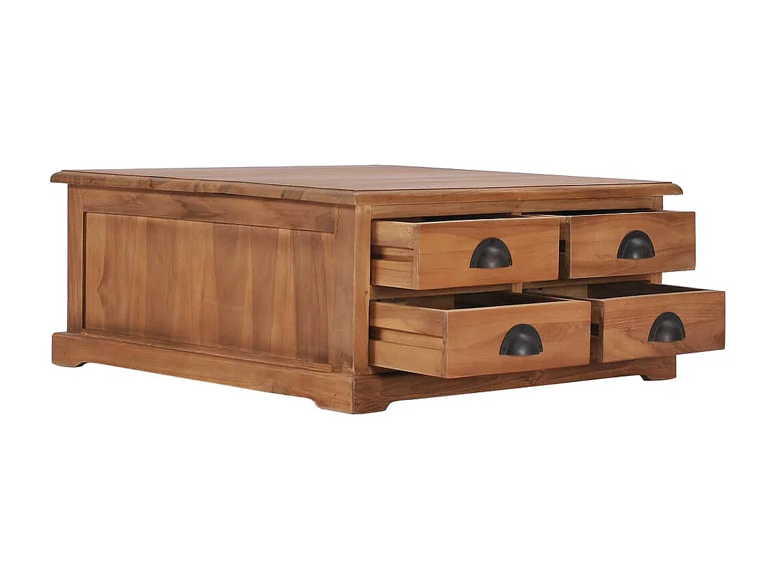 Couchtisch-Beistelltisch-Sofatisch 68x68x30 cm Teak Massivholz SHL46487