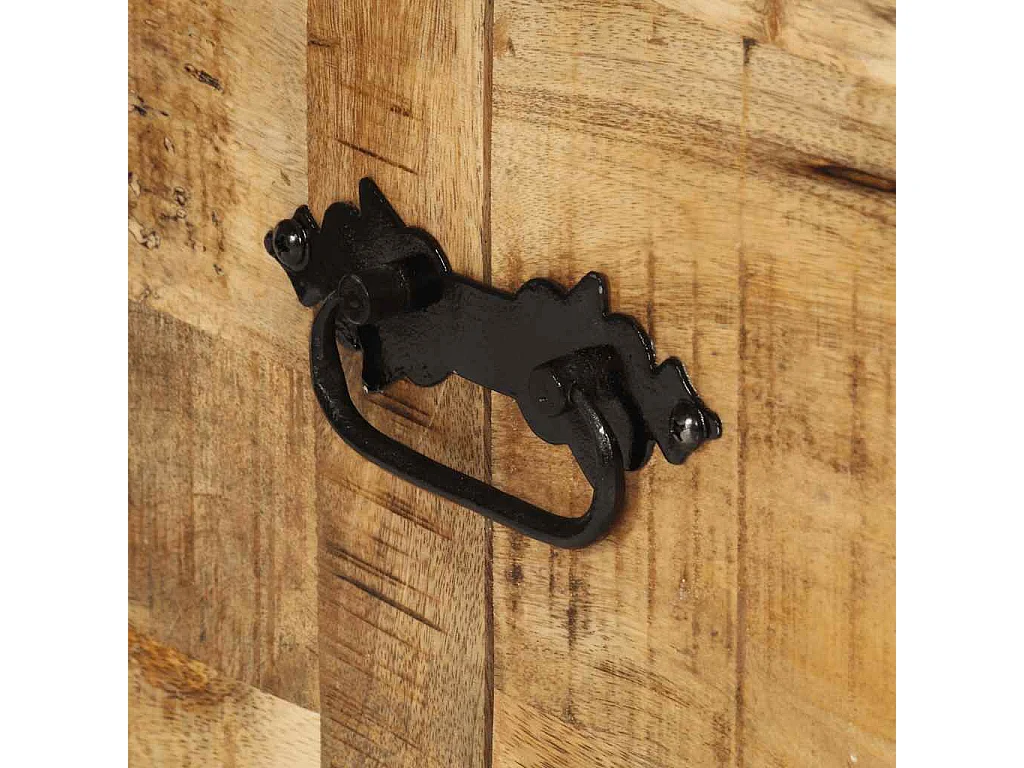 Couchtisch-Beistelltisch-Sofatisch Raues Mangoholz 70x70x40 cm SHL97906