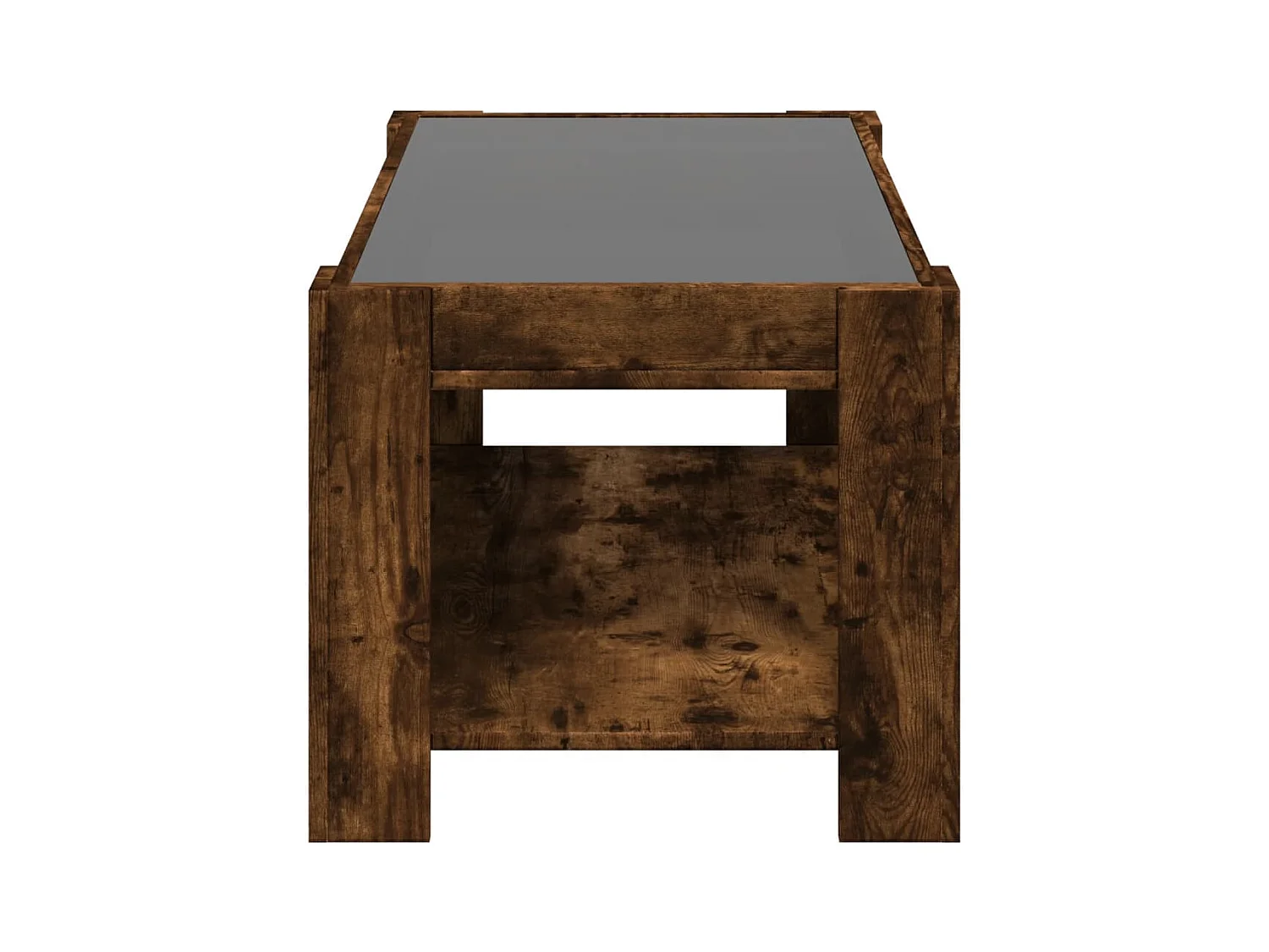 Mesa de centro-Mesa auxiliar madera contrachapada roble ahumado 40x40x30 cm SHL3795