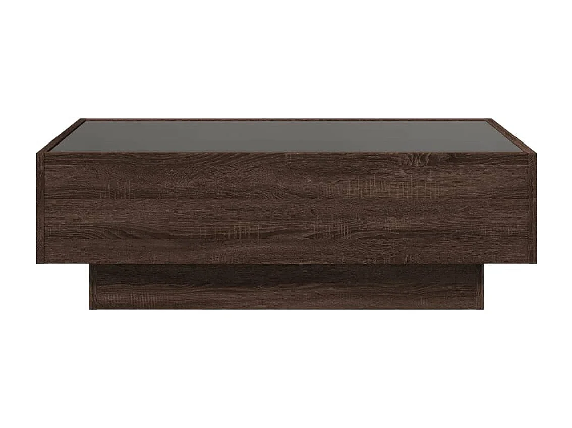 LED Couchtisch-Beistelltische-Sofatisch Braun Eichen-Optik 90x50x30 cm Holzwerkstoff SHL75461