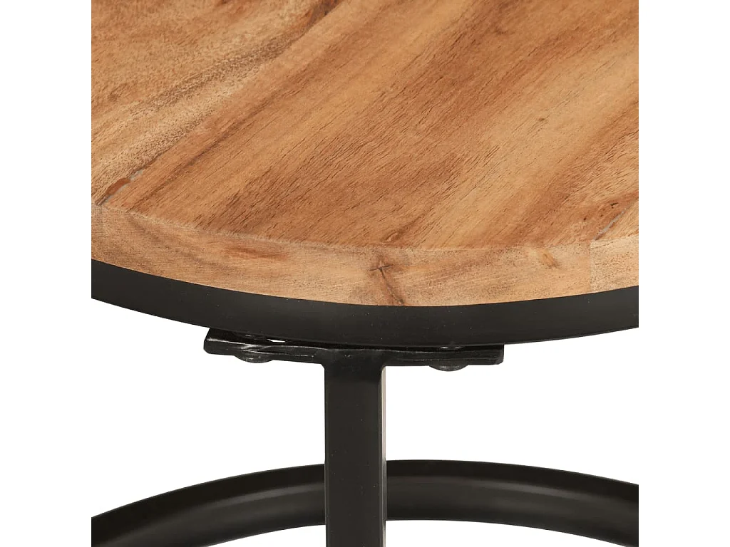 Mesa de centro | Mesa auxiliar con Infinity LED roble ahumado 90x53x30 cm SHL4472