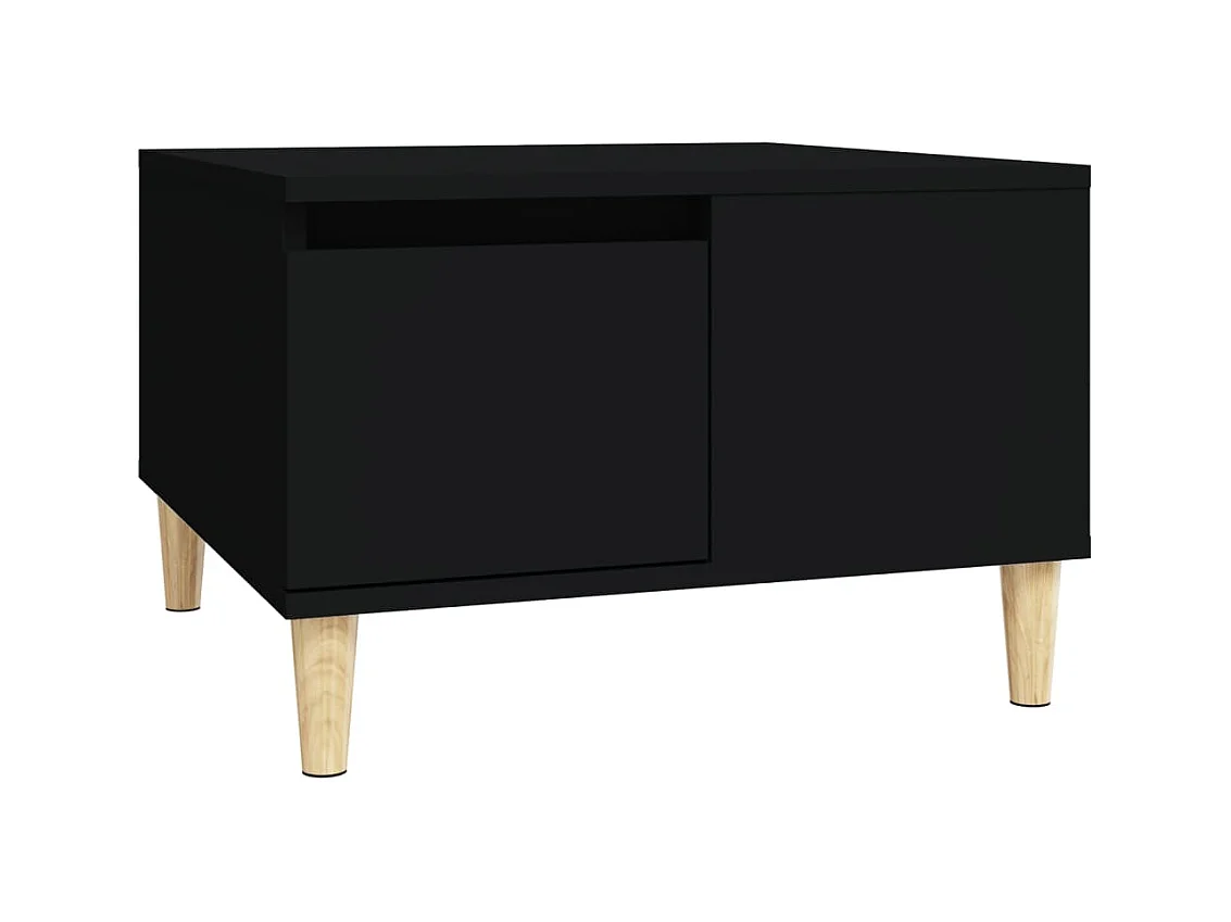 Table basse salon-Table d'appoint noir 55x55x36,5 cm bois d'ingénierie SHL69558
