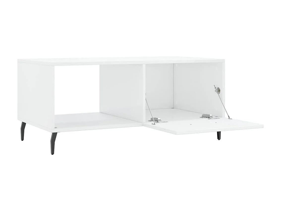 Table basse salon-Table d'appoint Blanc brillant 90x50x40 cm Bois d'ingénierie SHL94185