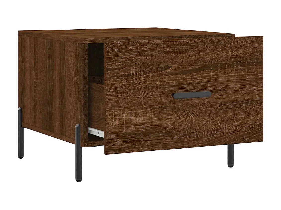 Table basse salon-Table d'appoint Chêne marron 50x50x40 cm Bois d'ingénierie SHL33039