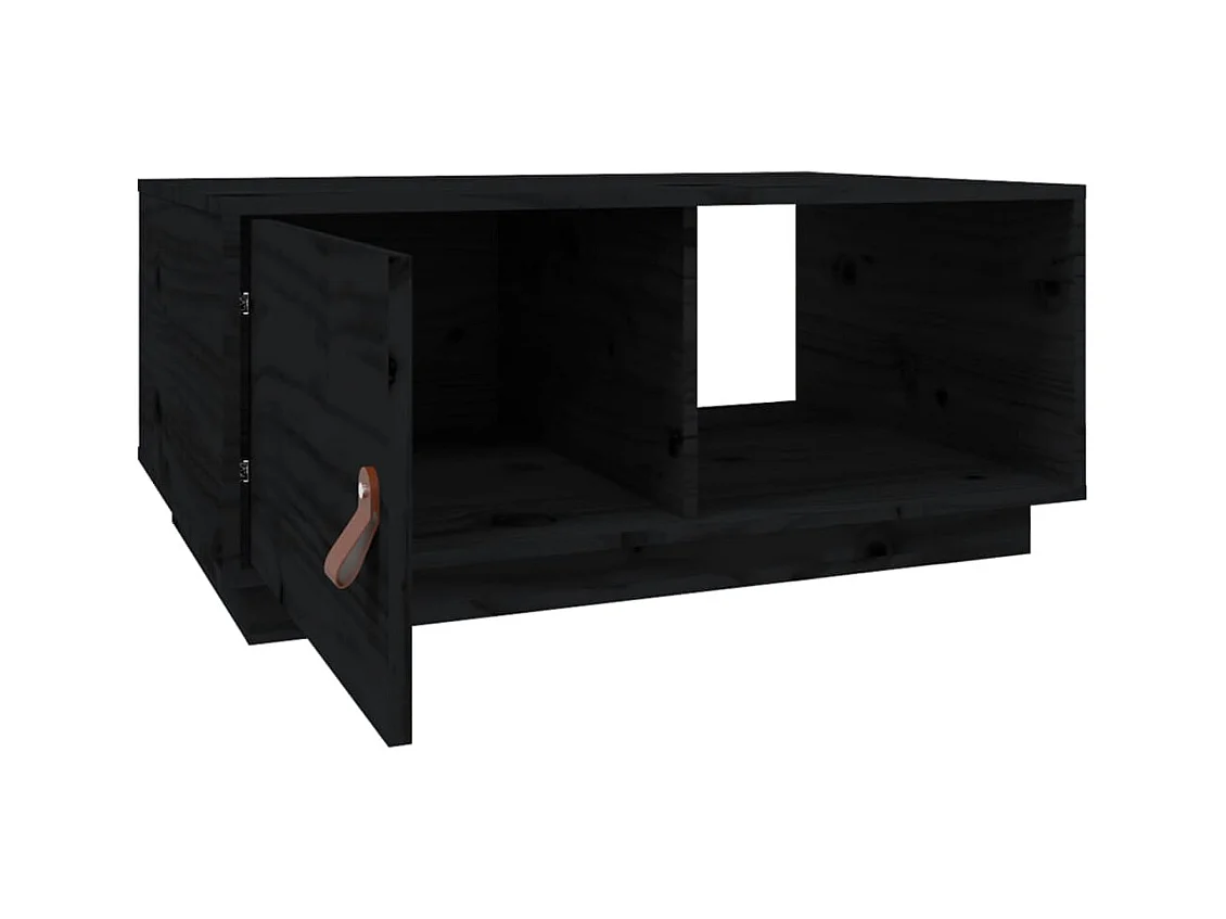 Mesa de centro | Mesa auxiliar madera contrachapada negro 90x50x36,5 cm SHL2289