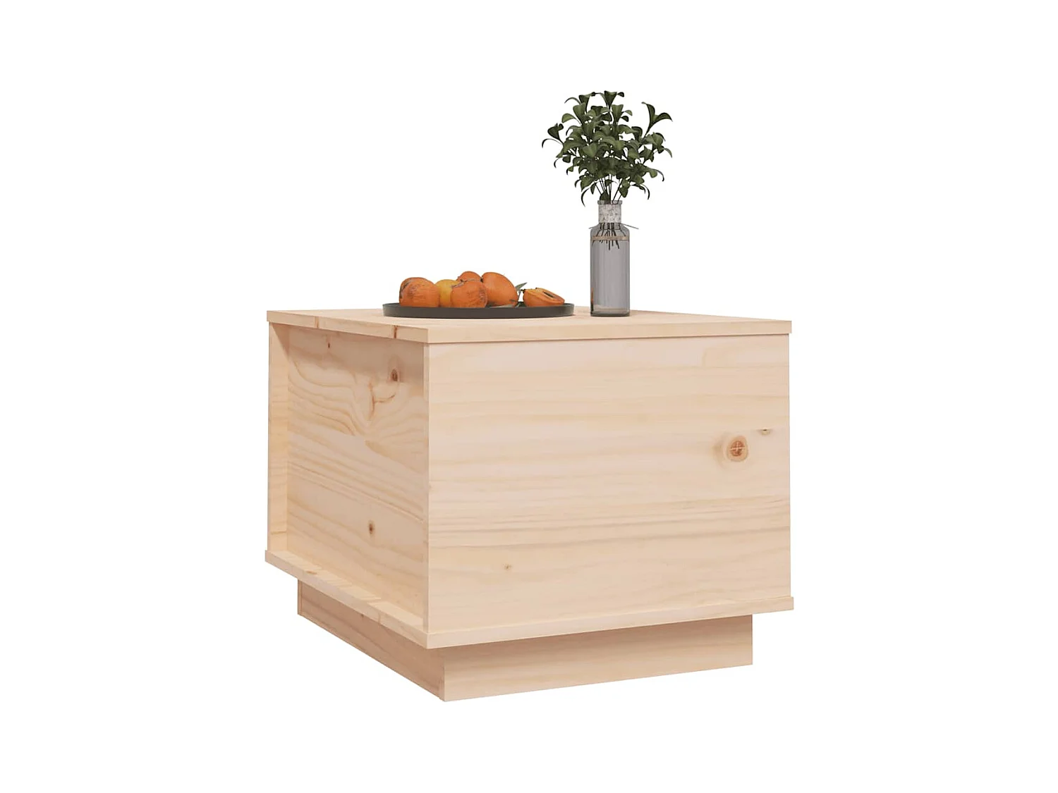 Mesa de centro | Mesa auxiliar madera contrachapada blanco brillo 90x49x45 cm SHL3647