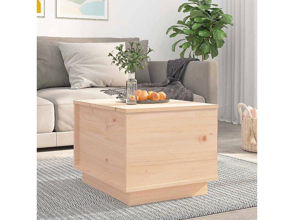 Table basse salon-Table d'appoint 40x50x35 cm Bois massif de pin SHL61908