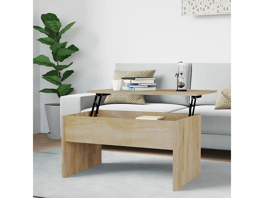 Couchtisch-Sofatisch-Beistelltische Sonoma-Eiche 80x50,5x41,5 cm Holzwerkstoff SHL37595
