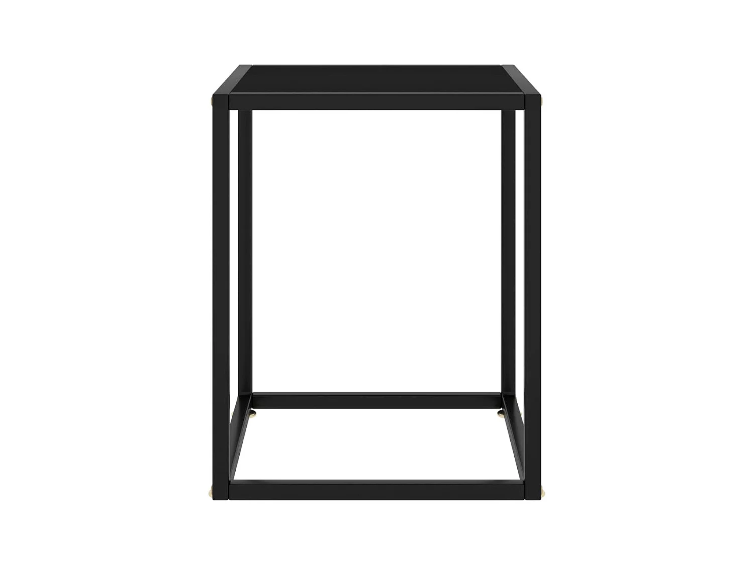 Table basse salon-Table d'appoint Noir avec verre noir 40x40x50 cm SHL43072