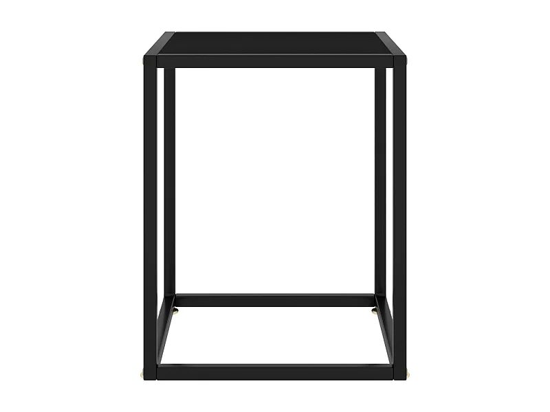 Salontafel | Bijzettafel met zwart glas 40x40x50 cm zwart