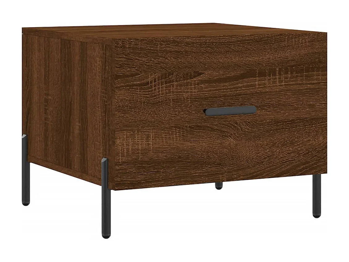 Lot de 2 Tables basses-Tables d'appoint chêne marron 50x50x40 cm bois d'ingénierie SHL52158