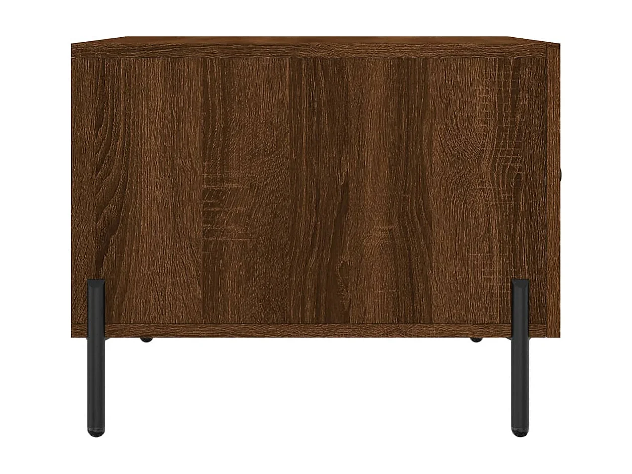 Lot de 2 Tables basses-Tables d'appoint chêne marron 50x50x40 cm bois d'ingénierie SHL52158