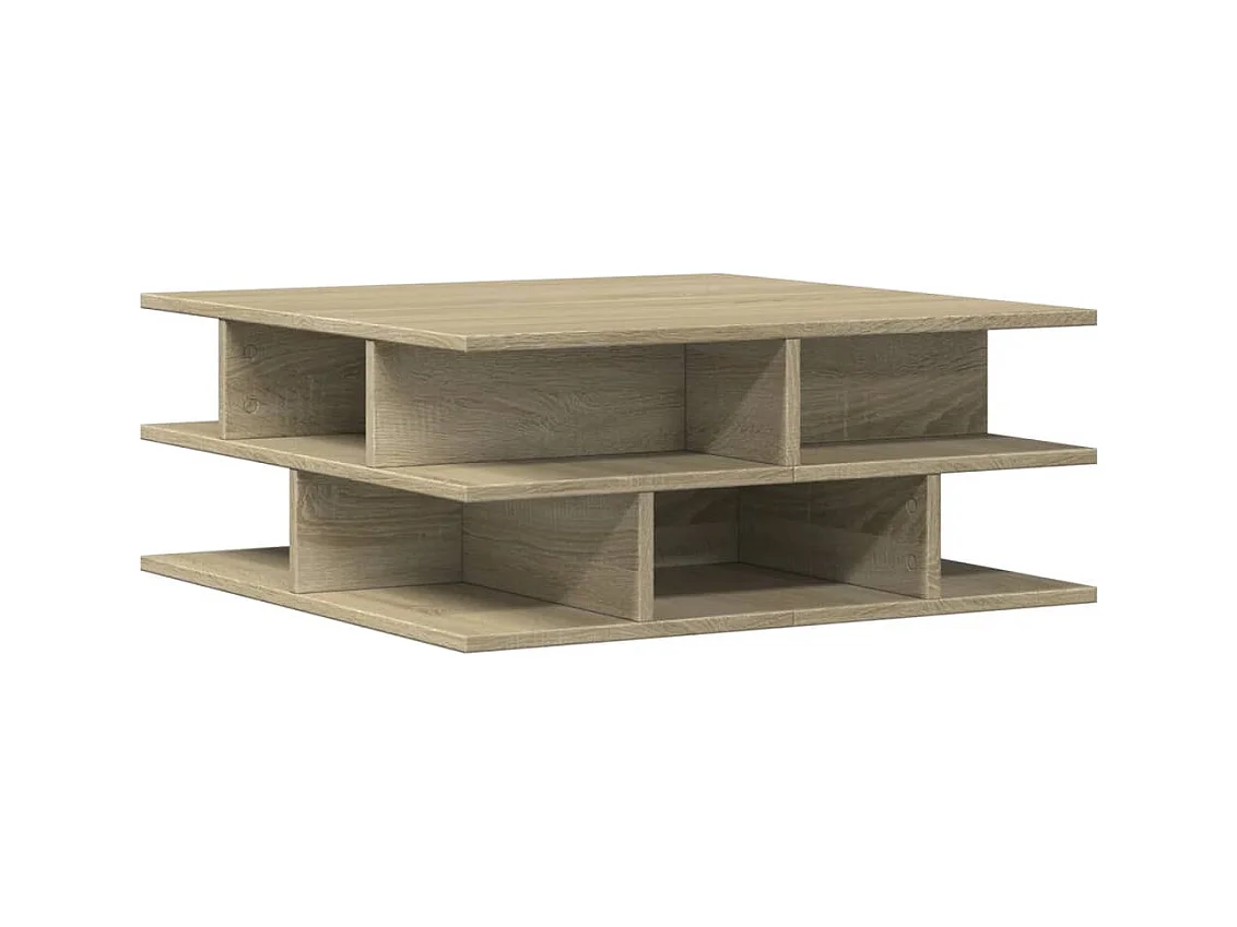 Mesa de centro-Mesa auxiliar de madera maciza de pino negro 40x50x35 cm SHL203