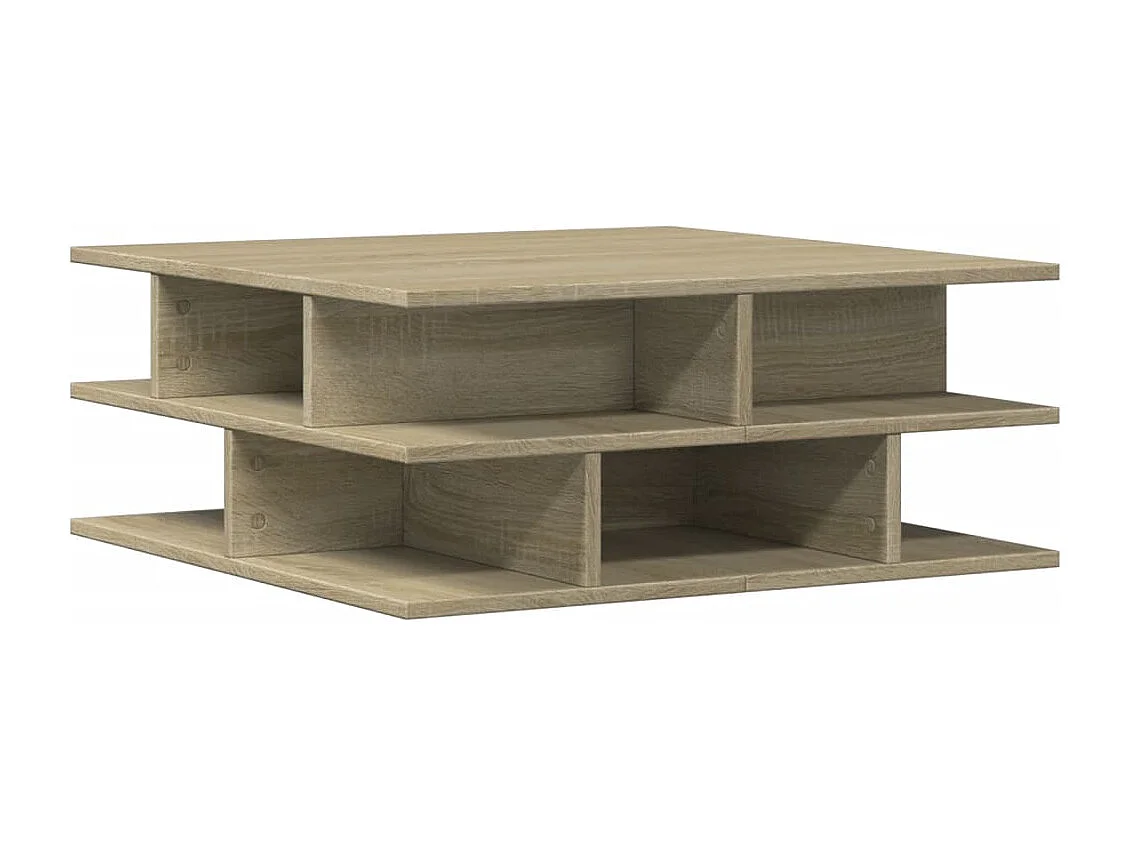 Mesa de centro-Mesa auxiliar de madera maciza de pino negro 40x50x35 cm SHL203