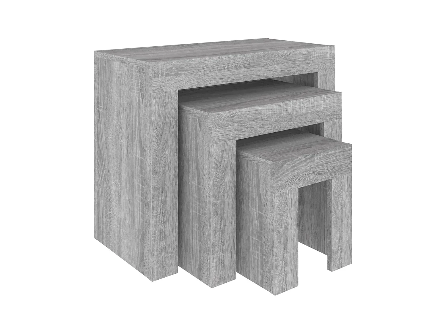 Tables basses gigognes 3 pièces sonoma gris bois d'ingénierie SHL56053
