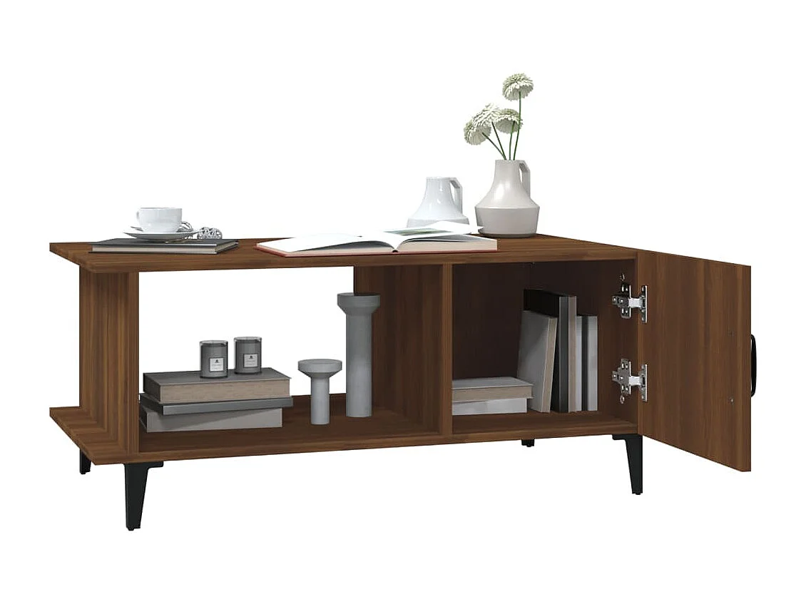 Couchtisch-Sofatisch-Beistelltische Braun Eichen-Optik 90x50x40 cm Holzwerkstoff SHL89754