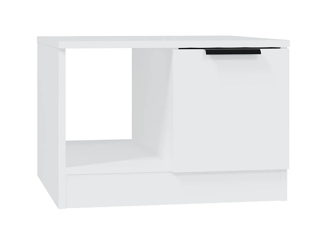 Table basse salon-Table d'appoint Blanc 50x50x36 cm Bois d'ingénierie SHL18426